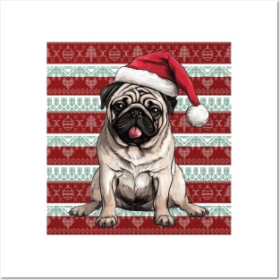 Funny French Bulldog Christmas Ugly Posters and Art